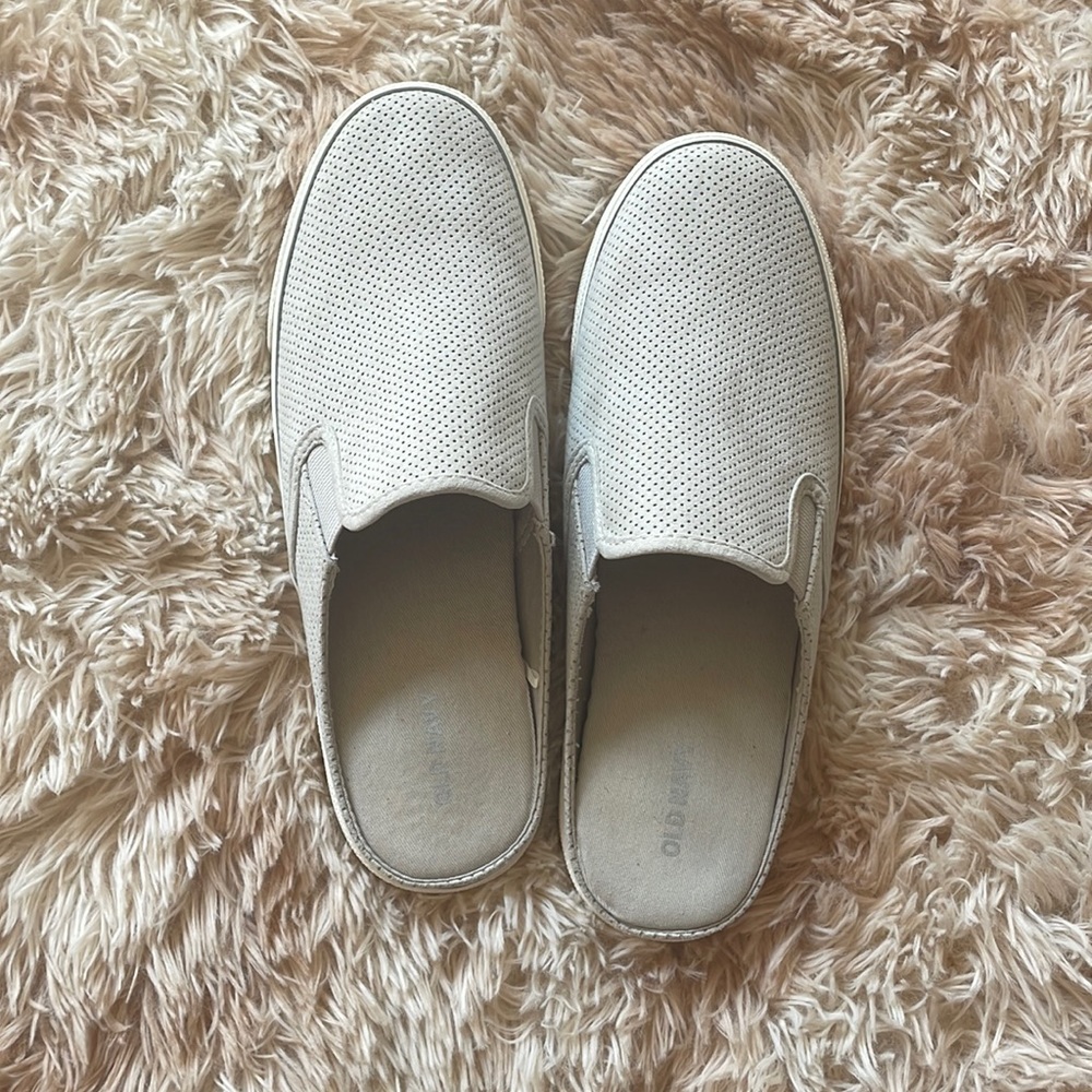 Gray Open Back Shoes